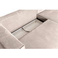 ECKSOFA Rosa Cord  - Braun/Rosa, KONVENTIONELL, Holz/Textil (230/190cm) - Carryhome