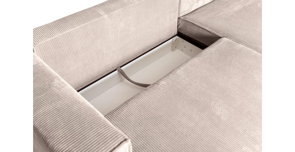 ECKSOFA Rosa Cord  - Braun/Rosa, KONVENTIONELL, Holz/Textil (230/190cm) - Carryhome