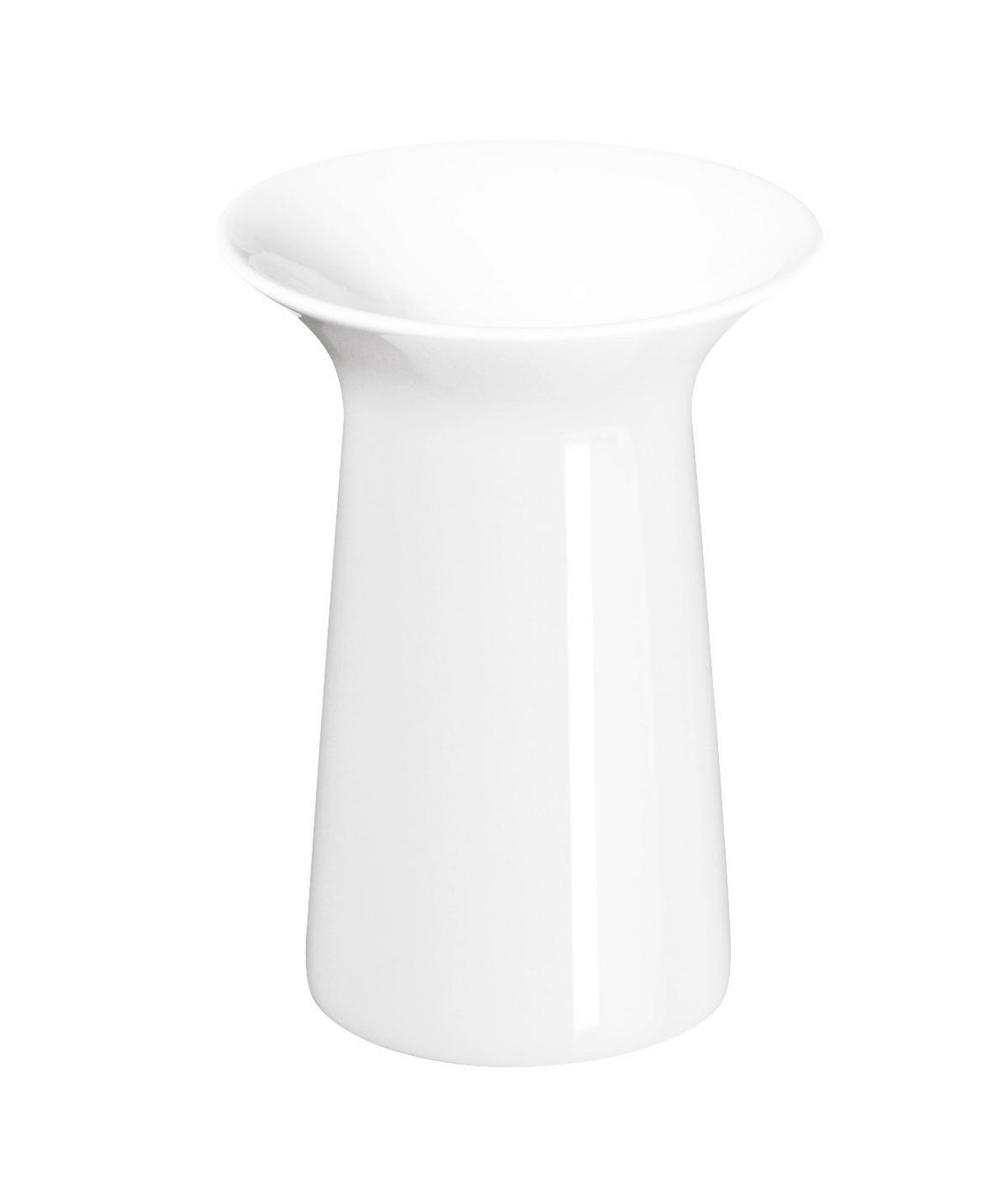 VASE  - Weiss Hochglanz, Romantik / Landhaus, Keramik (8.5/11/8.5cm) - ASA