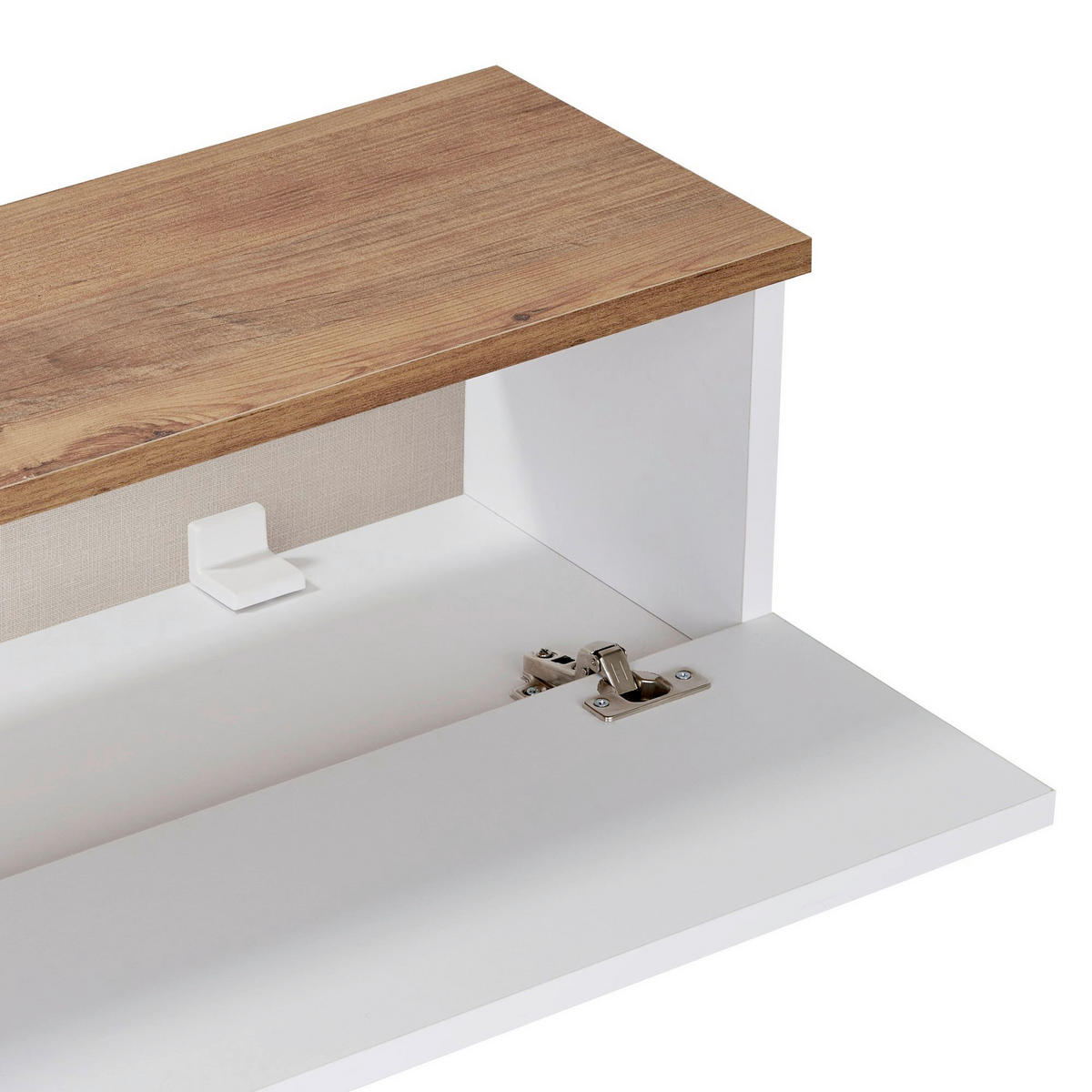 TV-ELEMENT - Weiss/Kieferfarben, Modern, Holzwerkstoff (140/25/25cm) - MID.YOU