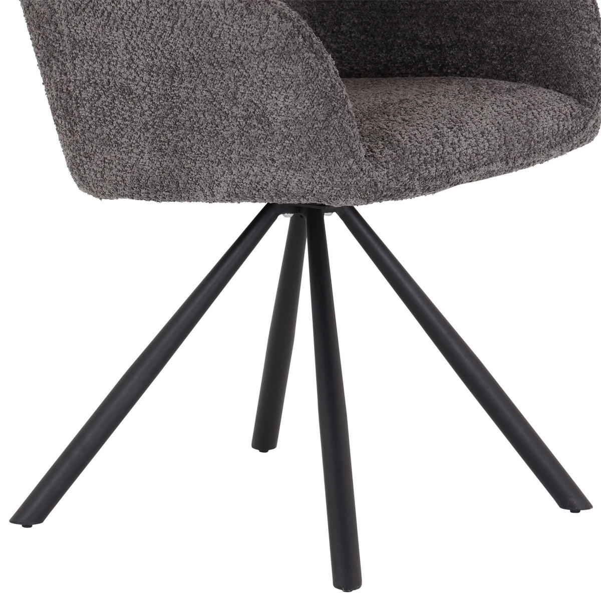 Scaun Cu Brațe din lemn, metal, textil, gri - negru/gri, Modern, lemn/metal (59/88/64cm) - MID.YOU