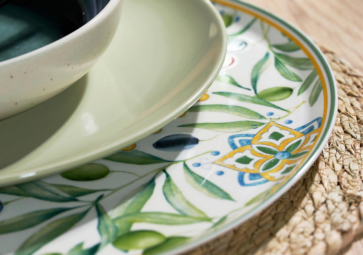 SPEISETELLER Cecina Jade    - Creme/Grün, Design, Keramik (26/26/3cm) - Ritzenhoff Breker