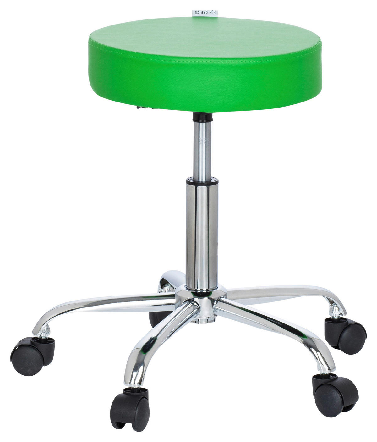 BÜROHOCKER Grün, Chromfarben  - Chromfarben/Grün, MODERN, Kunststoff/Textil (57/45/57cm) - MID.YOU