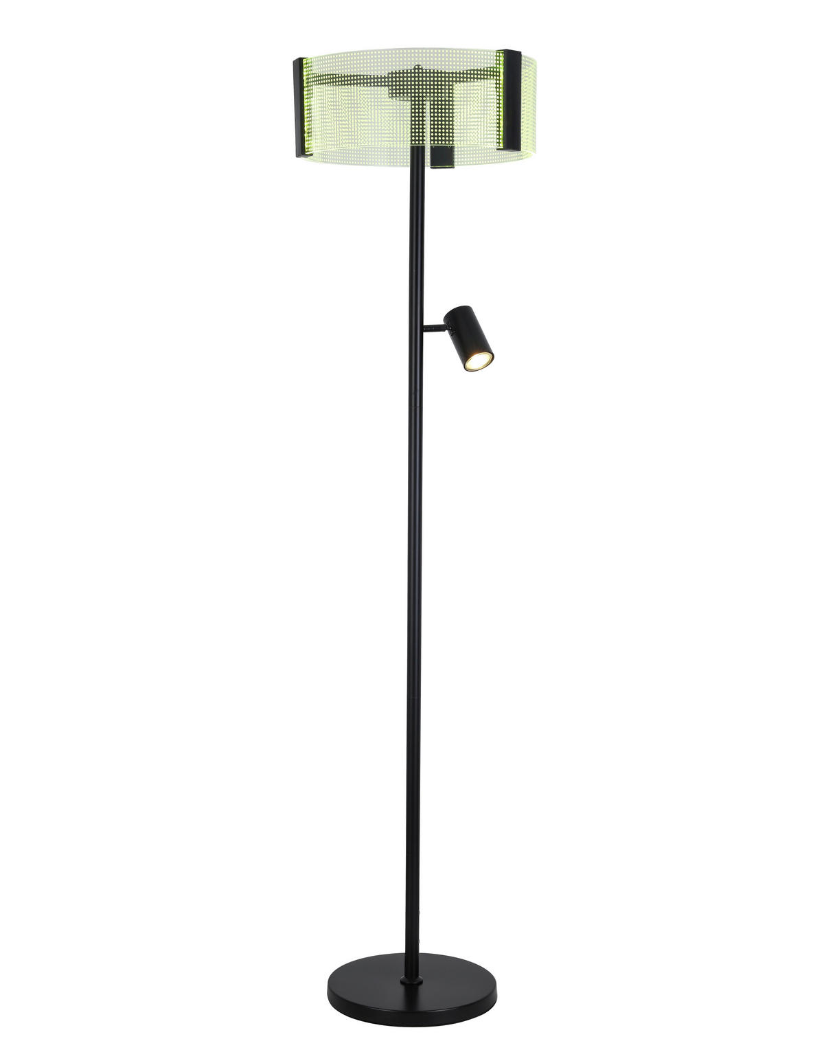 LED-STEHLEUCHTE 40/159 cm   - Transparent/Schwarz, Design, Kunststoff/Metall (40/159cm) - Novel