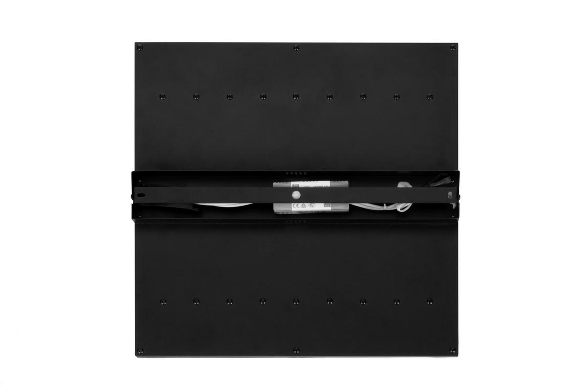 STROPNÍ LED SVÍTIDLO, 40/40/6 cm - černá, Design, kov/dřevo (40/40/6cm) - Novel
