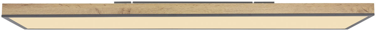 LED-DECKENLEUCHTE 120/30/6,5 cm   - Opal/Graphitfarben, Basics, Kunststoff/Metall (120/30/6,5cm) - Globo