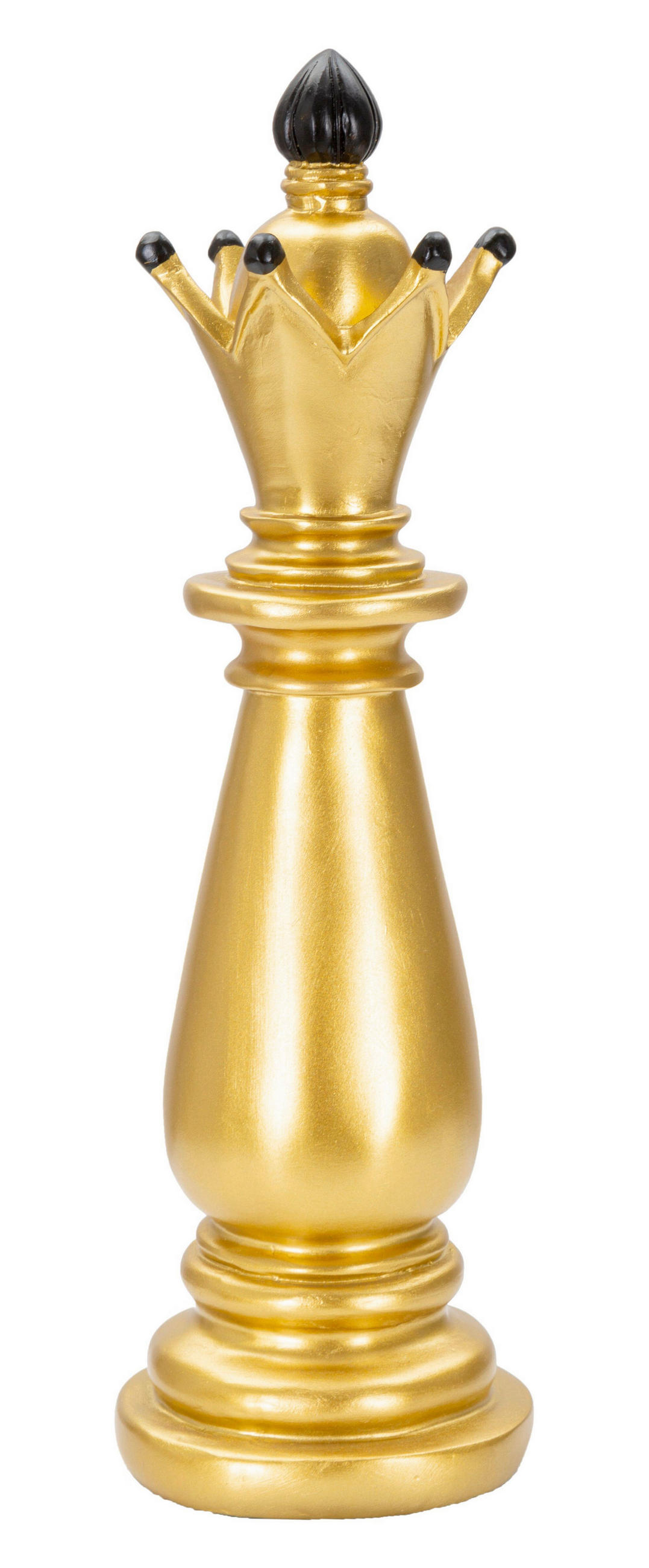 SKULPTUR - Goldfarben/Schwarz, Basics, Kunststoff (12.5/38.5/12.5cm)