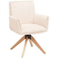 ARMLEHNSTUHL in Holz, Metall, Textil Beige  - Beige/Naturfarben, LIFESTYLE, Holz/Textil (65/90/62,5cm) - MID.YOU