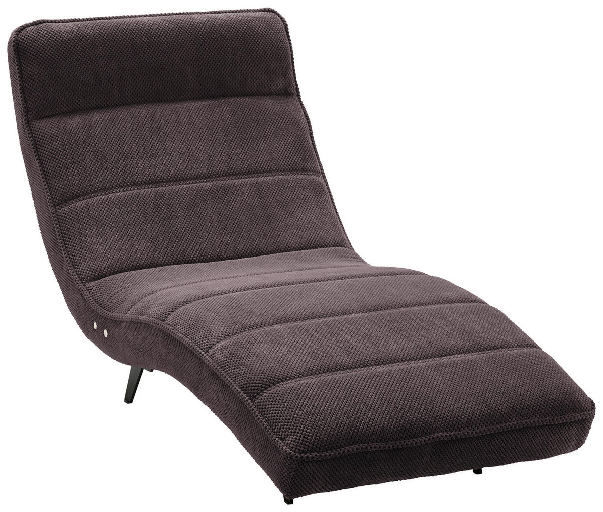 RELAXLIEGE in Webstoff Taupe  - Taupe/Schwarz, Design, Textil/Metall (78/83/168cm) - Welnova