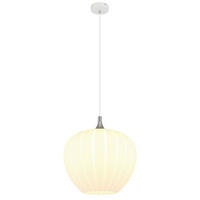 HÄNGELEUCHTE 40/120 cm    - Chromfarben/Weiss, Konventionell, Glas/Metall (40/120cm) - Globo