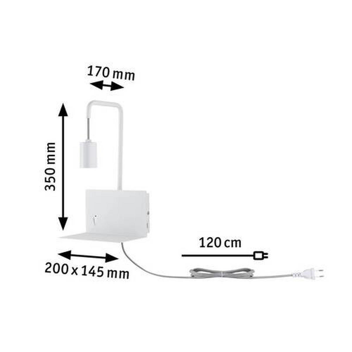 LED-WANDLEUCHTE 20/35 cm   - Weiß, Basics, Metall (20/35cm) - Paulmann