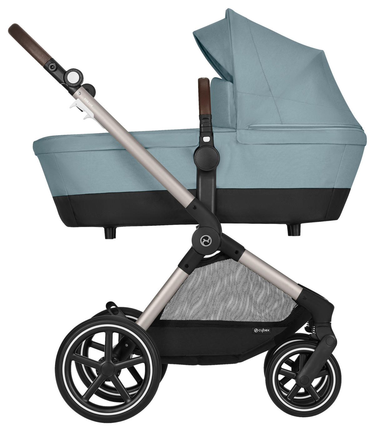 KINDERWAGENSET Eos Lux  - Alufarben/Hellblau, Basics, Textil/Metall (85/61/116cm) - Cybex