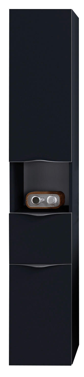 HOCHSCHRANK 30/168/33 cm  - Anthrazit/Schwarz, KONVENTIONELL, Glas/Holzwerkstoff (30/168/33cm) - Sadena