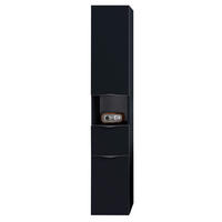 HOCHSCHRANK 30/168/33 cm  - Anthrazit/Schwarz, KONVENTIONELL, Glas/Holzwerkstoff (30/168/33cm) - Sadena