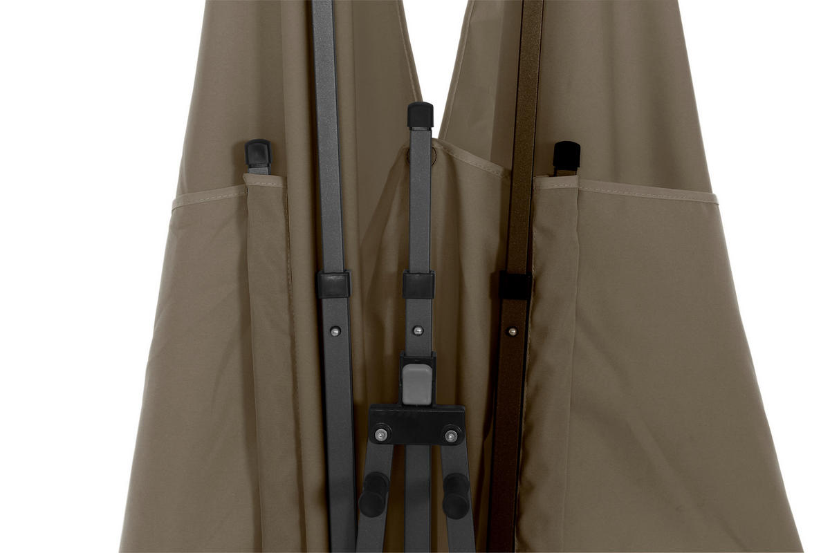 SICHTSCHUTZ - Taupe/Anthrazit, KONVENTIONELL, Textil/Metall (280/150cm) - Siena Garden