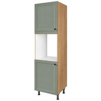 GERÄTEUMBAUSCHRANK 60/216,6/58 cm  in Grün  - Eichefarben/Schwarz, MODERN, Holzwerkstoff/Metall (60/216,6/58cm) - Nobilia