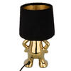 ASZTALI LÁMPA - fekete/aranyszínű, Design, textil/kerámia (15/28cm) - Novel