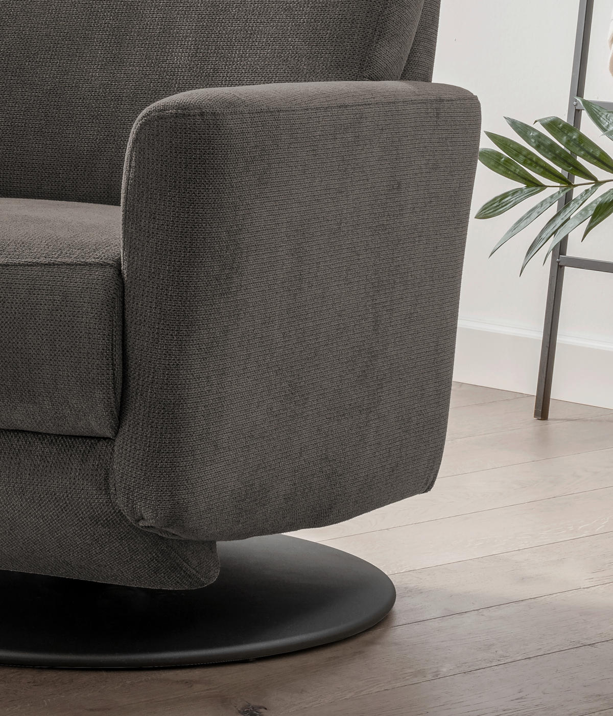 RELAXSESSEL in Textil Graubraun  - Graubraun/Schwarz, Modern, Textil/Metall (77/105/87-154cm) - Livetastic