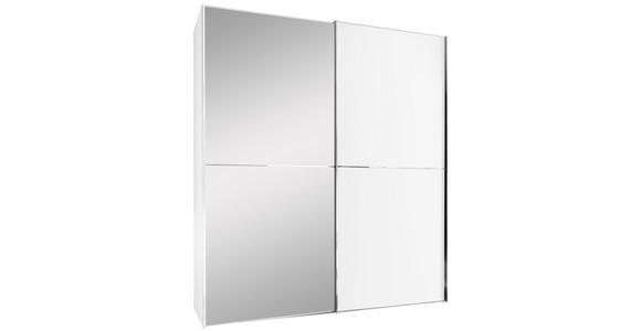 SCHWEBETÜRENSCHRANK in - Chromfarben, Design, Glas/Holzwerkstoff (225/225/68cm) - Moderano