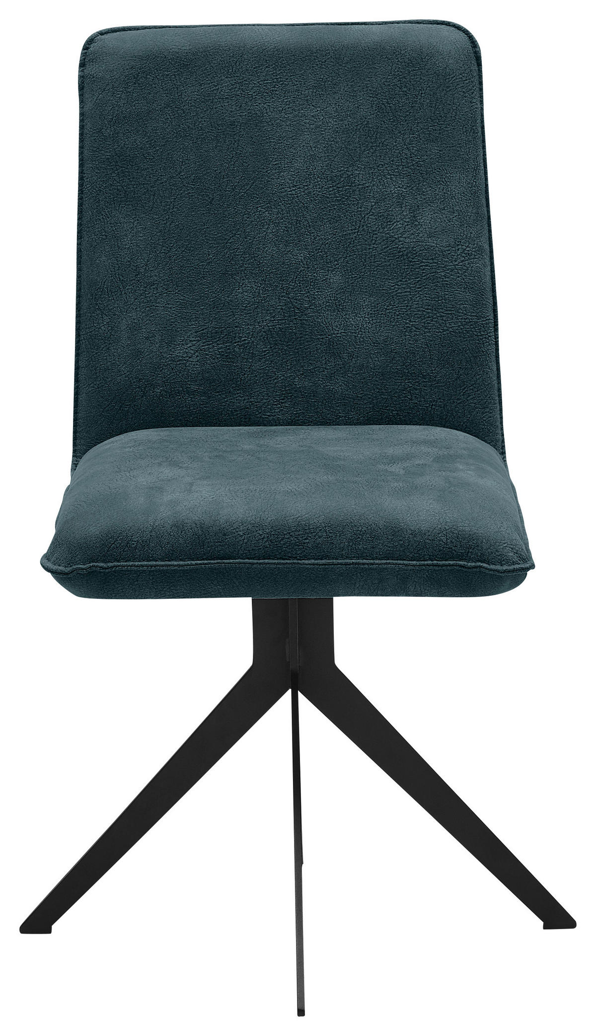 STUHL  in Stahl Lederlook Textil, Metall  - Dunkelgrau/Schwarz, Design, Textil/Metall (46,5/87/64cm) - Voleo