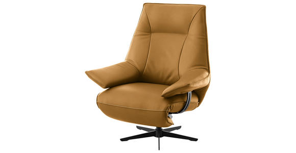 RELAXSESSEL in Leder Bernsteinfarben  - Beige/Bernsteinfarben, Design, Leder/Metall (92/79/82cm) - Dieter Knoll