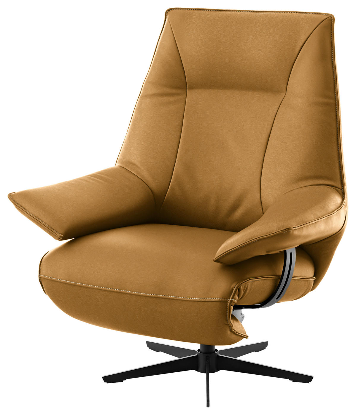 RELAXSESSEL in Leder Bernsteinfarben  - Beige/Bernsteinfarben, Design, Leder/Metall (92/79/82cm) - Dieter Knoll