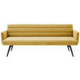 SITZBANK 216/86/68 cm Cord Gelb Metall  - Gelb/Schwarz, Design, Textil/Metall (216/86/68cm) - Dieter Knoll