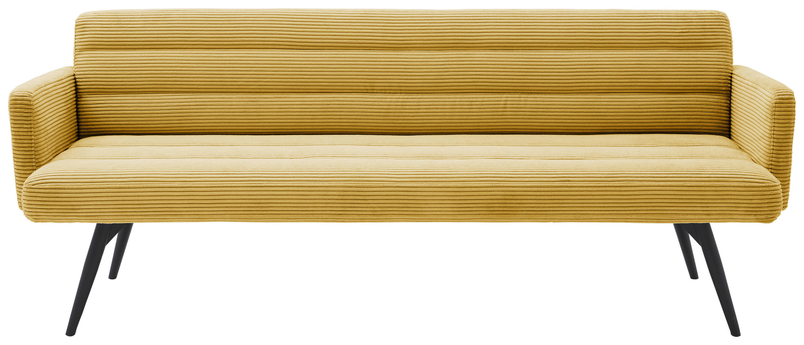 SITZBANK 216/86/68 cm  in Gelb  - Gelb/Schwarz, Design, Textil/Metall (216/86/68cm) - Dieter Knoll