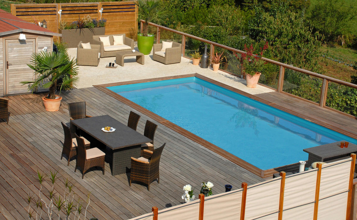 POOL-SET 2024 620/420/133 cm  - Kieferfarben, KONVENTIONELL, Holz (620/420/133cm) - Gre