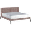 Polsterbett inkl. Matratze 180/200 cm  in Beige  - Weiss/Beige, Modern, Textil/Metall (180/200cm) - Livetastic
