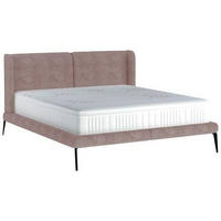 Polsterbett inkl. Matratze Matratze, gepolstertes Kopfteil, Topper Beige 180/200 cm  - Beige/Creme, MODERN, Textil/Metall (180/200cm) - Livetastic