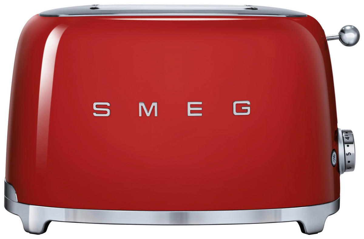 TOASTER  - Chromfarben/Rot, Basics, Metall (31/19,8/19,5cm) - SMEG