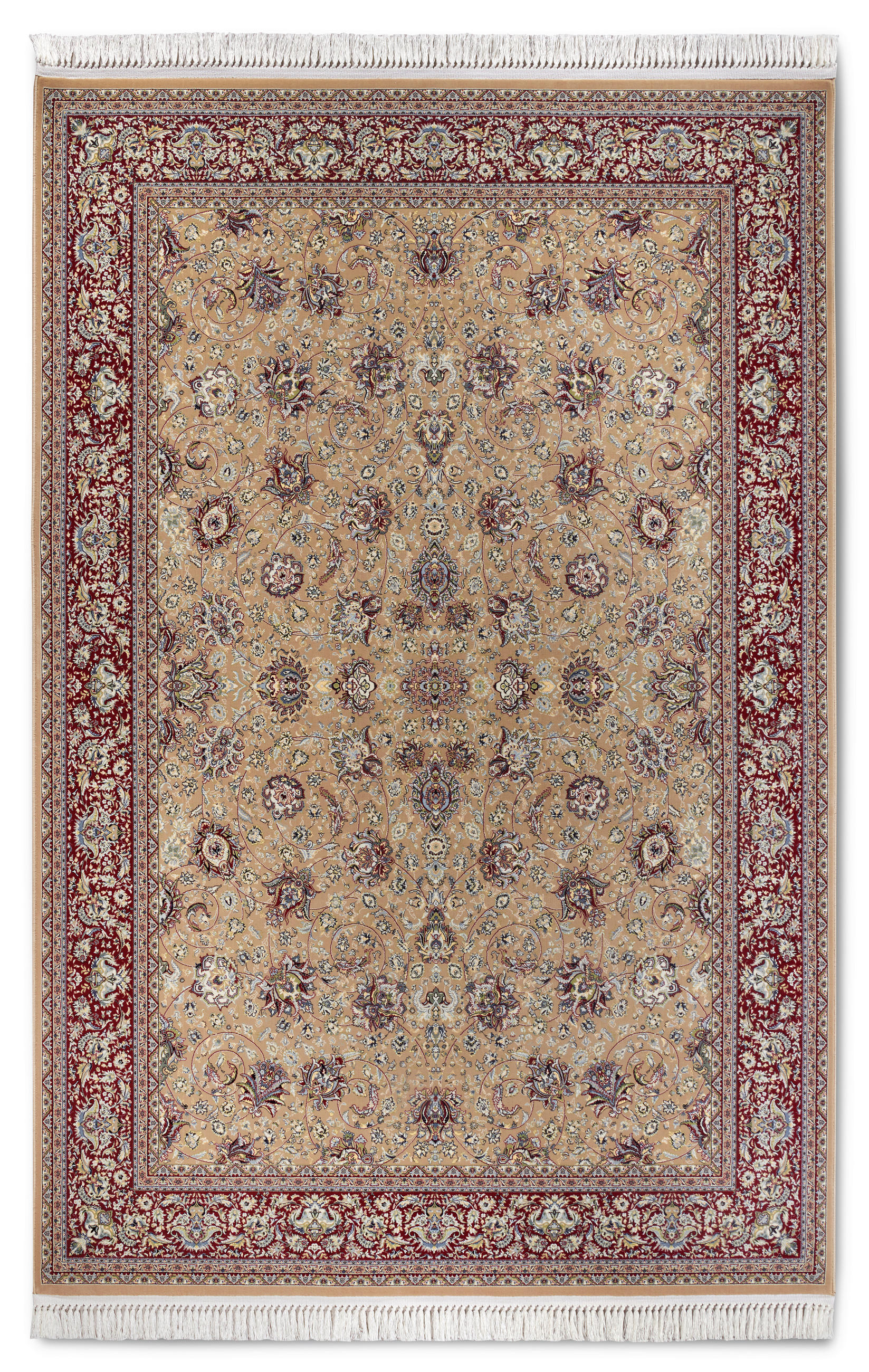 FLACHWEBETEPPICH 128/190 cm Kollektion 1870 Bordeaux, Beige  - Bordeaux/Beige, Design, Kunststoff/Textil (128/190cm) - Villeroy & Boch
