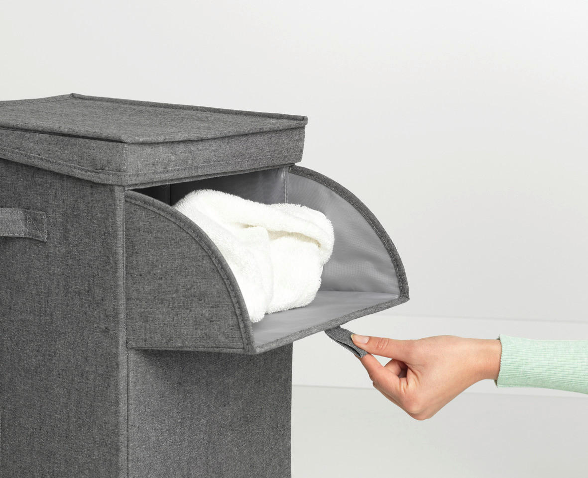 WÄSCHETONNE - Schwarz, Basics, Textil (32/44.5/37cm) - Brabantia