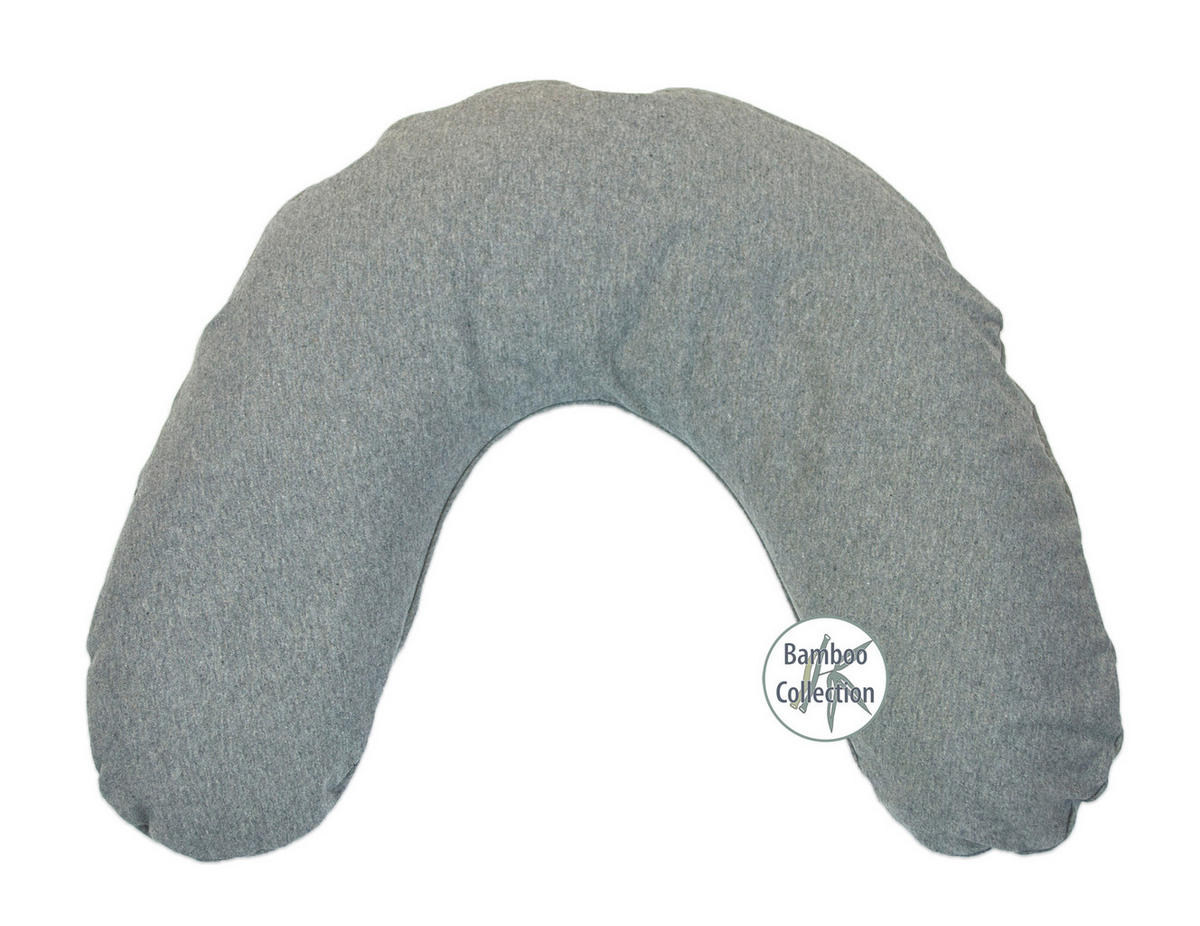 NACKENKISSENBEZUG - Grau, Basics, Textil (100/21cm) - Theraline