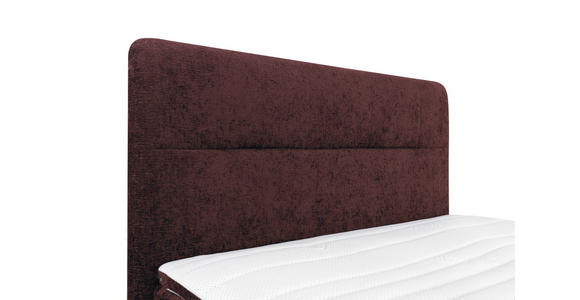 BOXSPRINGBETT 140/200 cm  in Dunkelrot  - Schwarz/Dunkelrot, Design, Textil/Metall (140/200cm) - Esposa