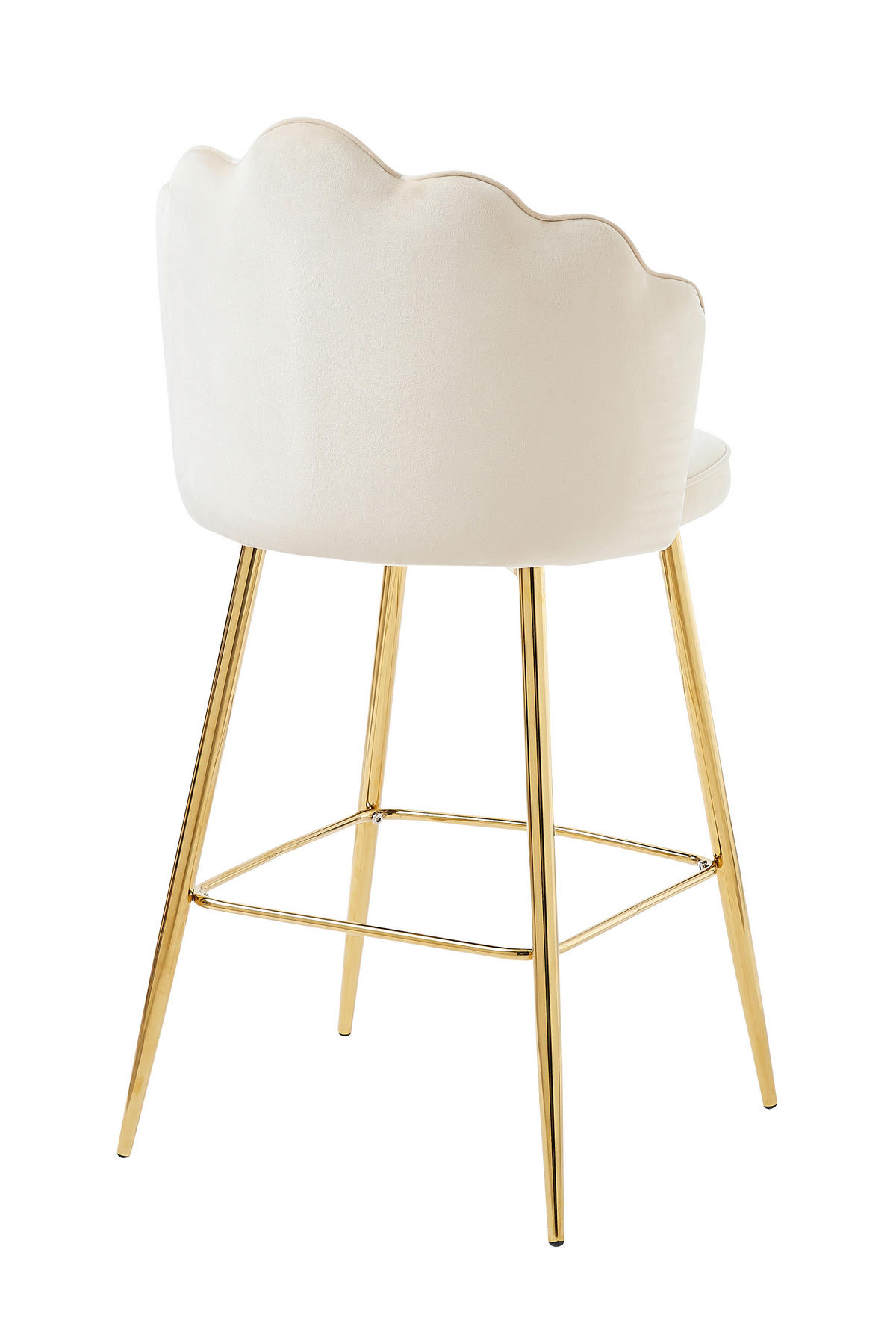 BARHOCKER-SET Samt Beige  - Beige/Goldfarben, MODERN, Textil/Metall (52/100/54cm) - Livetastic