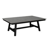 GARTENTISCH Metall, Kunststoff Hellgrau, Dunkelgrau rechteckig  - Dunkelgrau/Hellgrau, Basics, Kunststoff/Metall (120/80/40cm) - Amatio