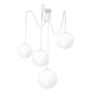 HÄNGELEUCHTE Luce Ambiente e Design 35/250 cm   - Chromfarben/Weiß, KONVENTIONELL, Glas/Metall (35/250cm)