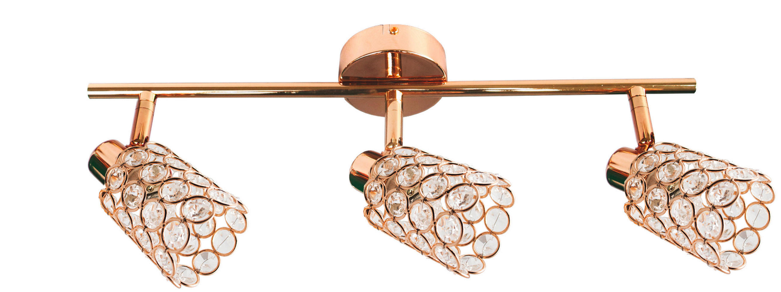 SPOTLIGHT York   - roséguld/transparent, Klassisk, metall/glas (55/8cm)