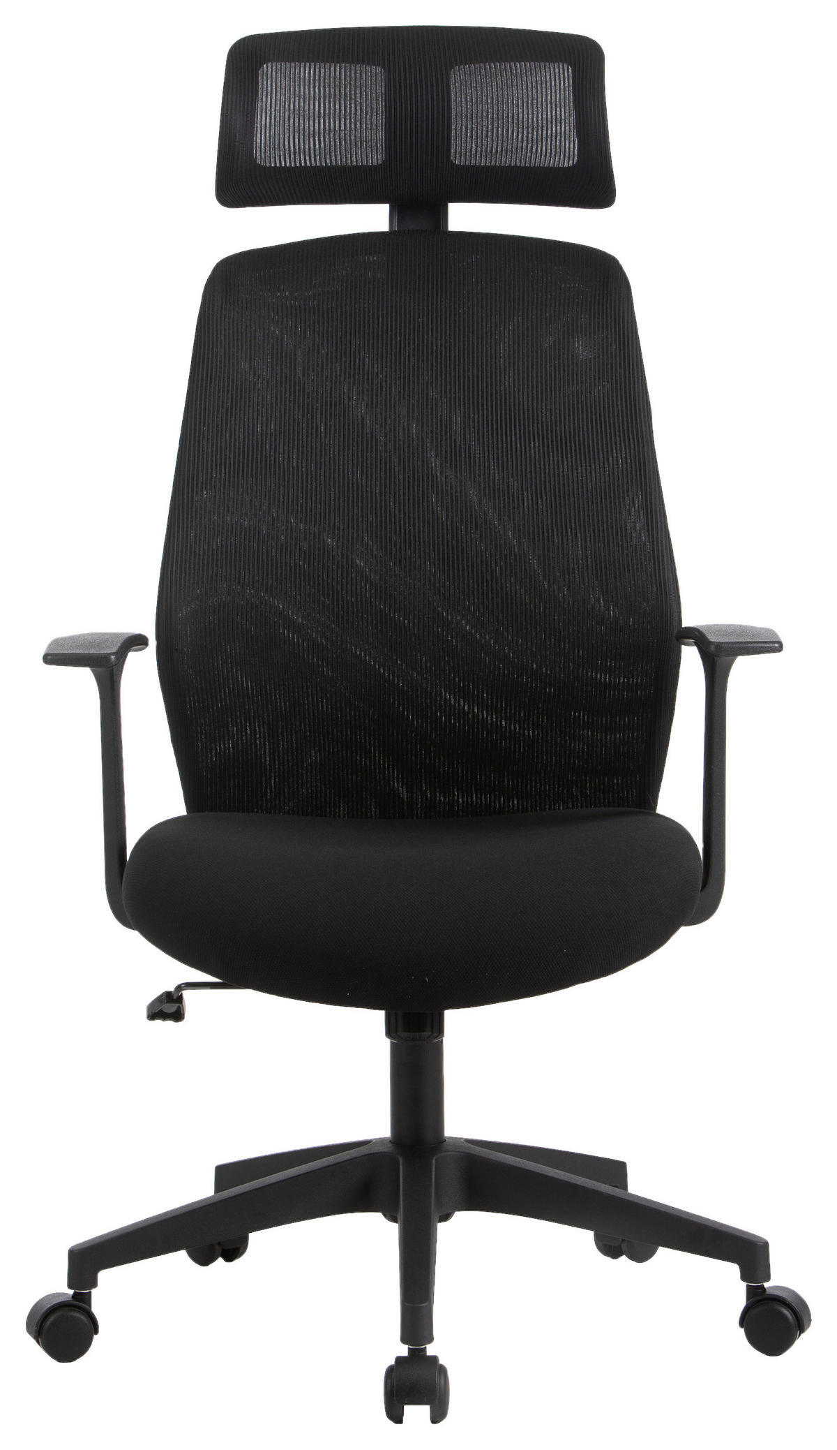 PISARNIŠKI STOL umetna masa, tekstil črna  - črna, Basics, umetna masa/tekstil (65/119-127/63cm) - Xora