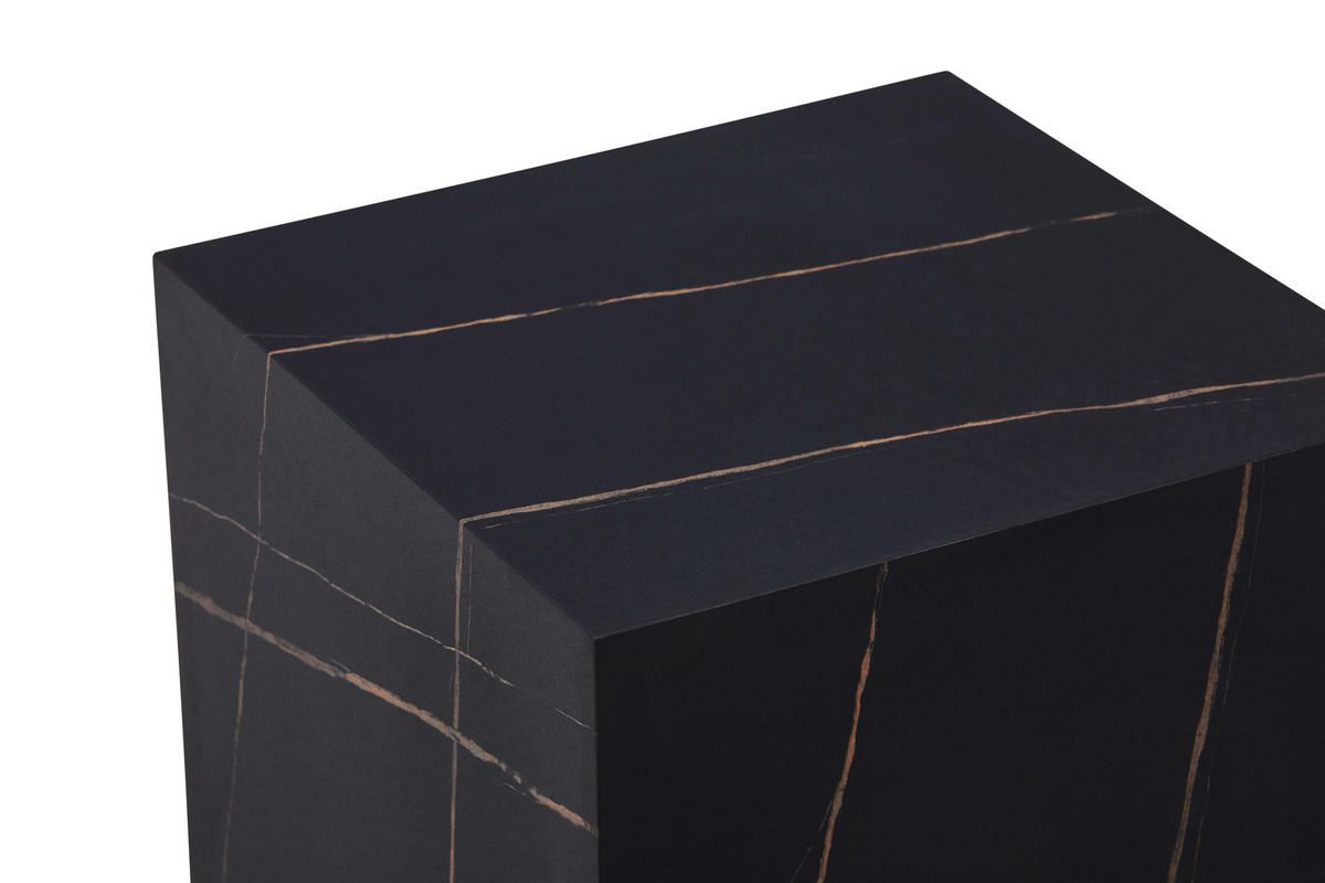 BEISTELLTISCH 40/40/45,5 cm Schwarz rechteckig  - Schwarz, Design, Holzwerkstoff (40/40/45,5cm) - Kayoom