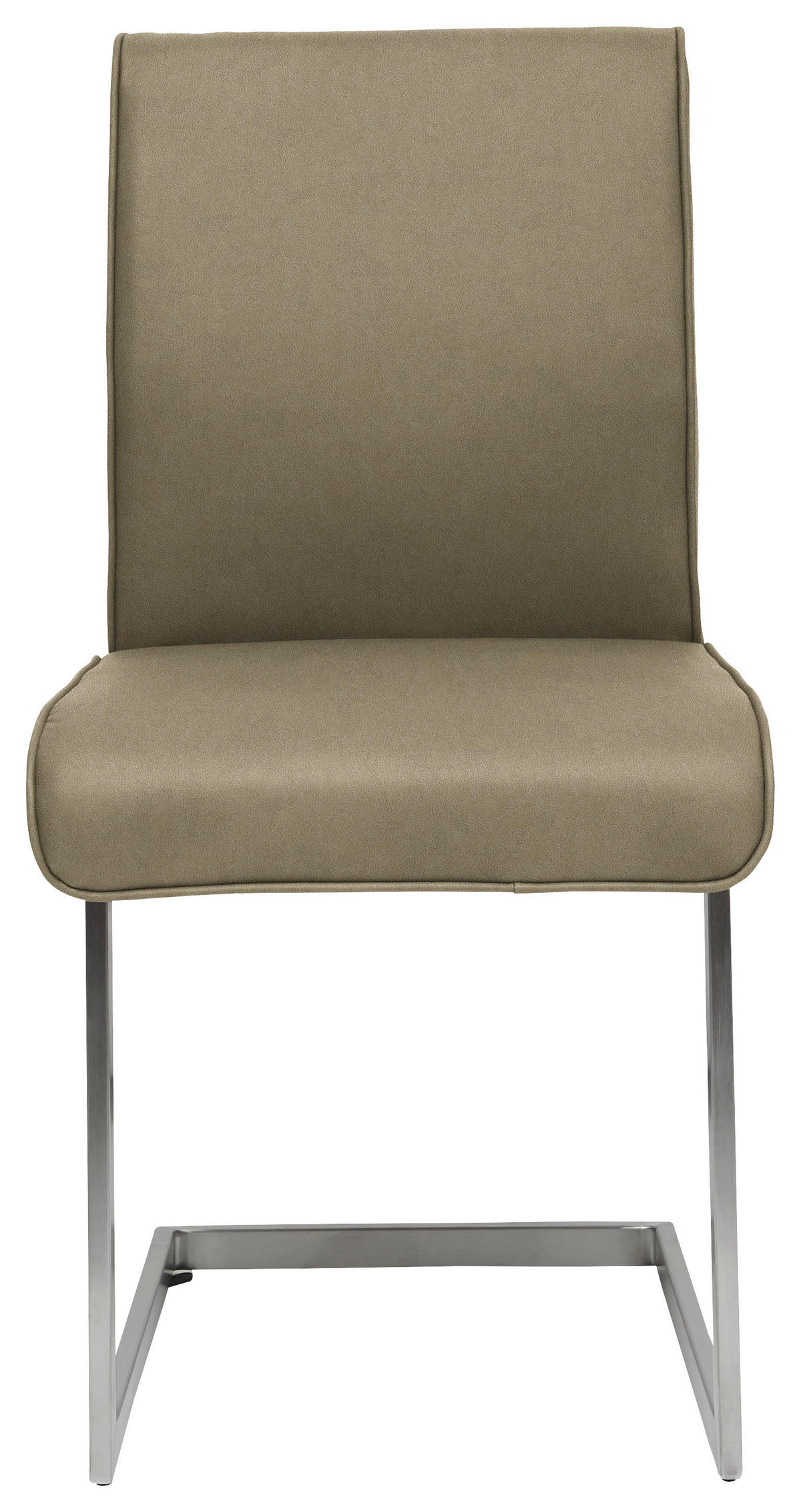 SCHWINGSTUHL  in Stahl Mikrofaser  - Edelstahlfarben/Grün, Design, Holzwerkstoff/Textil (48/91/60cm) - Dieter Knoll