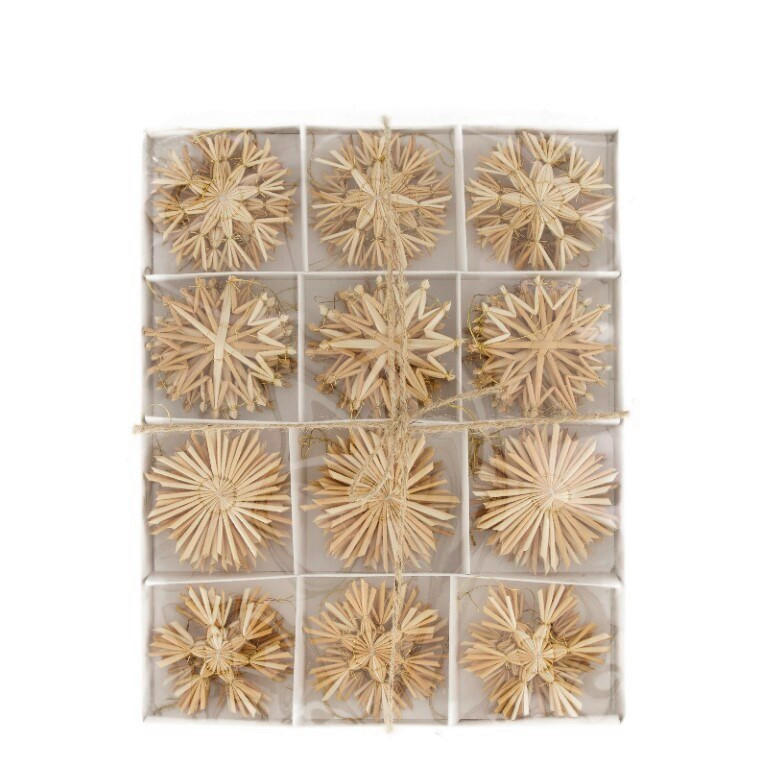 DEKOHÄNGER 60-teilig  - Naturfarben, Trend, Naturmaterialien (6/2,5cm) - X-Mas