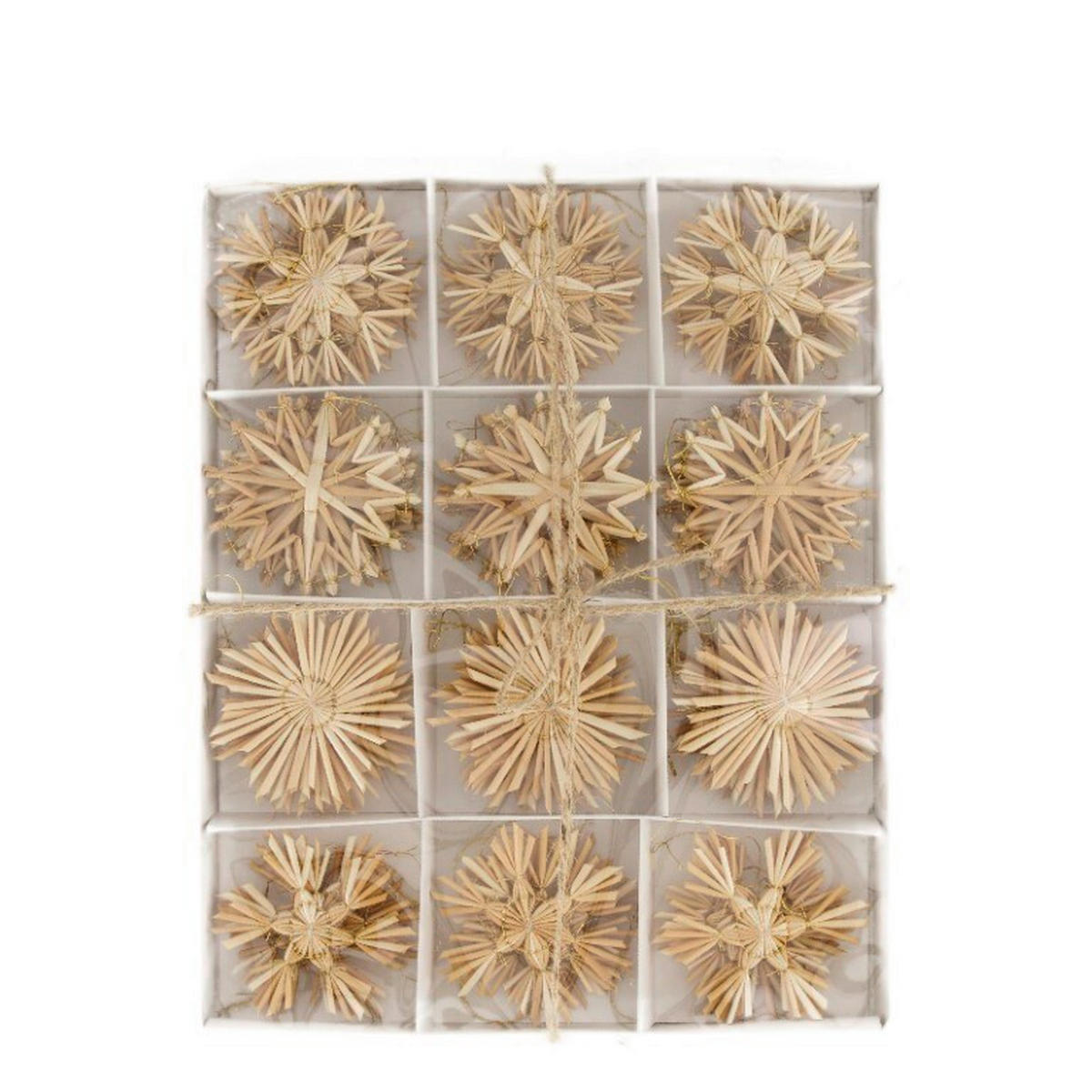 DEKOHÄNGER 60-teilig  - Naturfarben, Trend, Naturmaterialien (6/2,5cm) - X-Mas