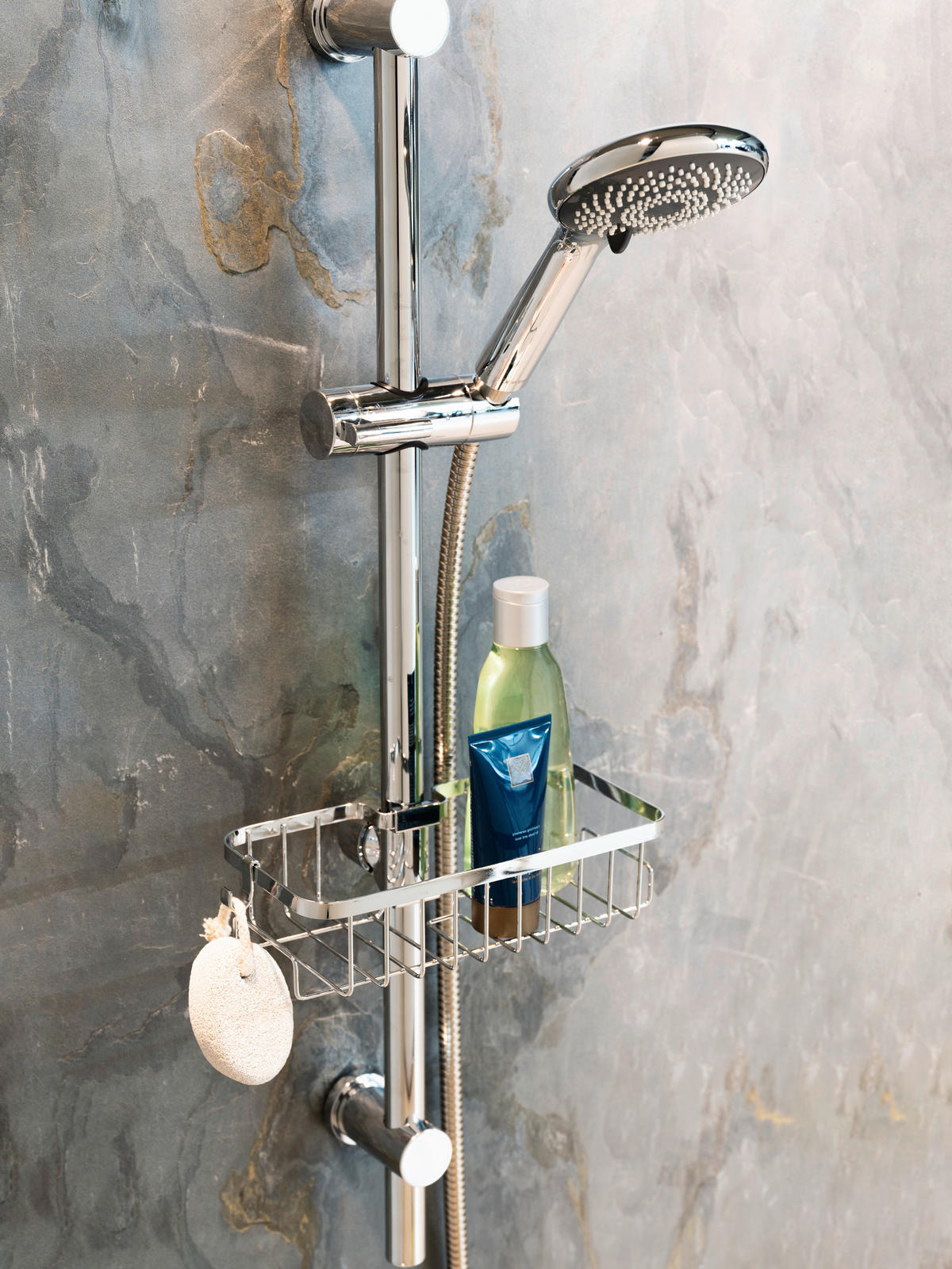 DUSCHKORB - Chromfarben, MODERN, Kunststoff (28,5/4/11,5cm) - Wenko