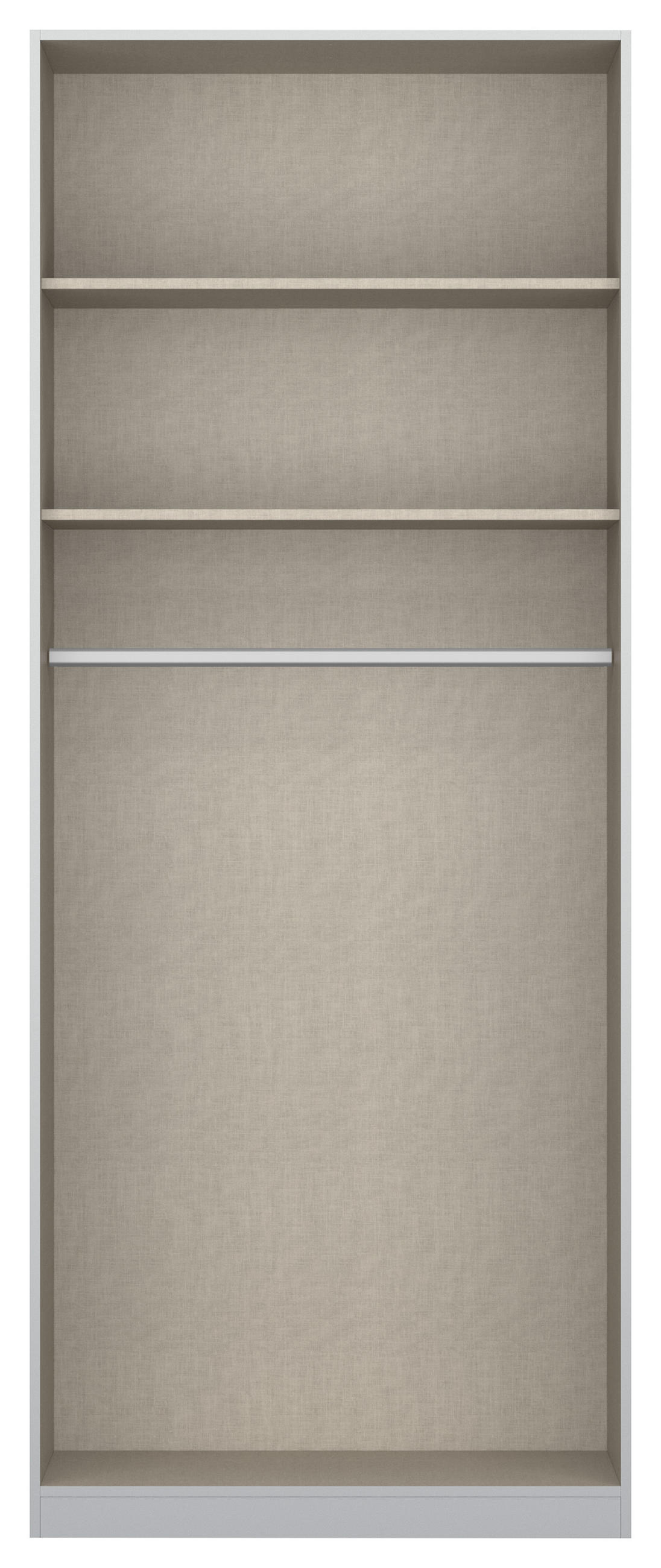 DREHTÜRENSCHRANK in Hellgrau  - Hellgrau/Alufarben, Modern, Holzwerkstoff (91/229/54cm) - Rauch Möbel