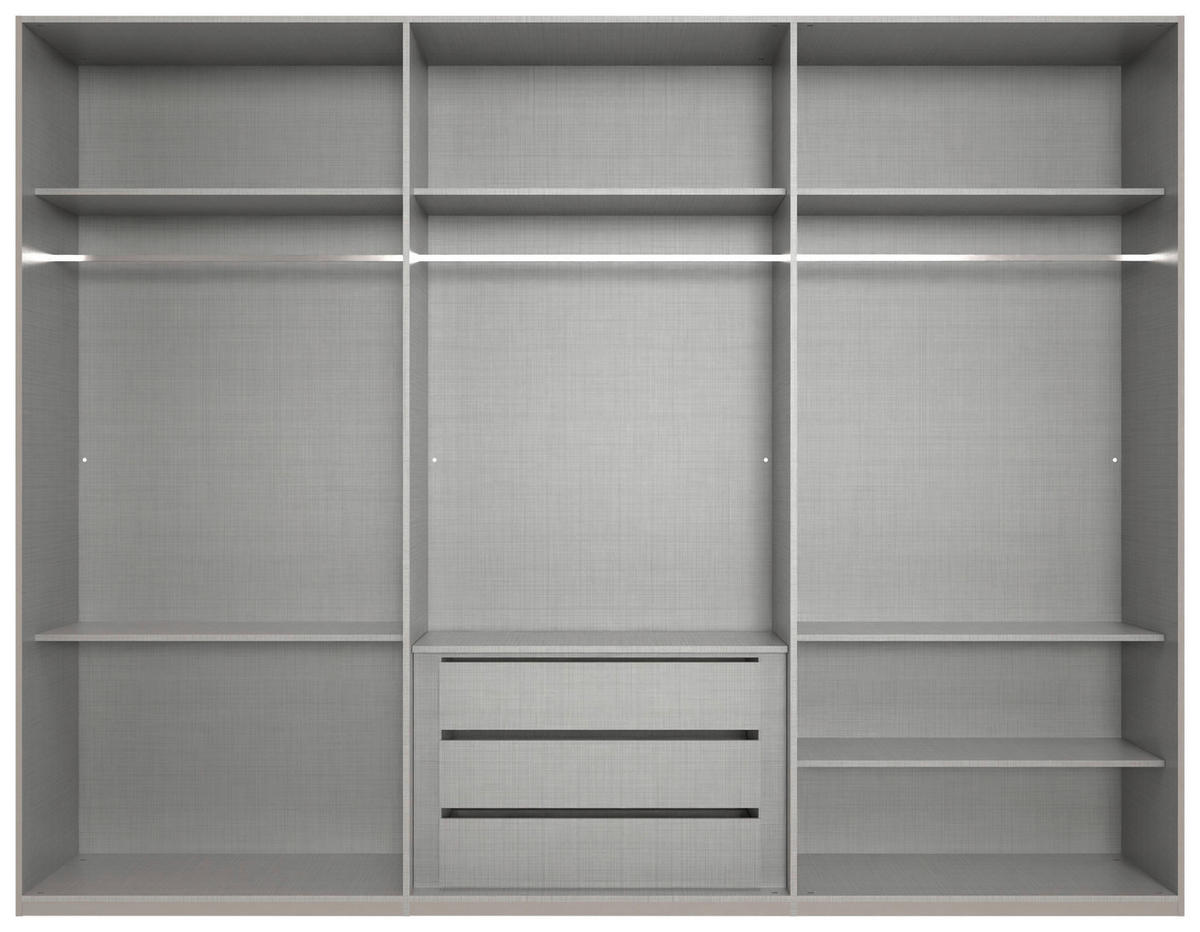 DREHTÜRENSCHRANK  in Weiß  - Weiß, MODERN, Glas/Holzwerkstoff (270/208/58cm) - Chameo