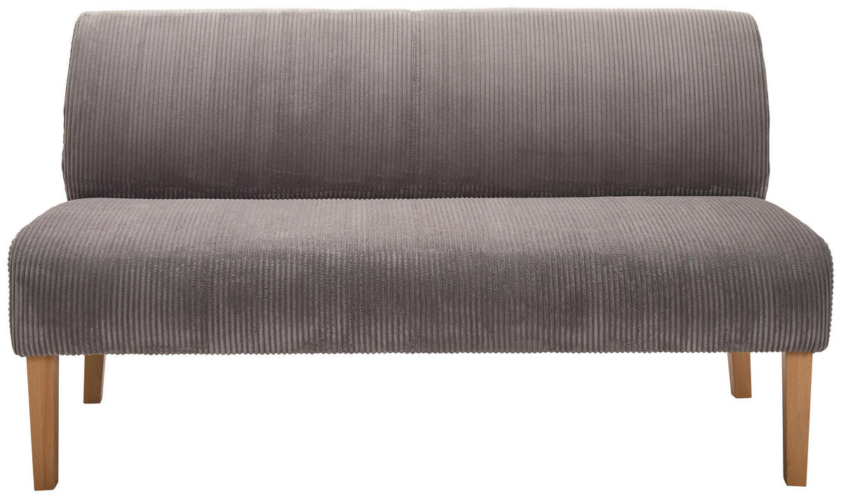 SITZBANK 163/88/75 cm  in Braun  - Buchefarben/Braun, KONVENTIONELL, Holz/Textil (163/88/75cm) - home24