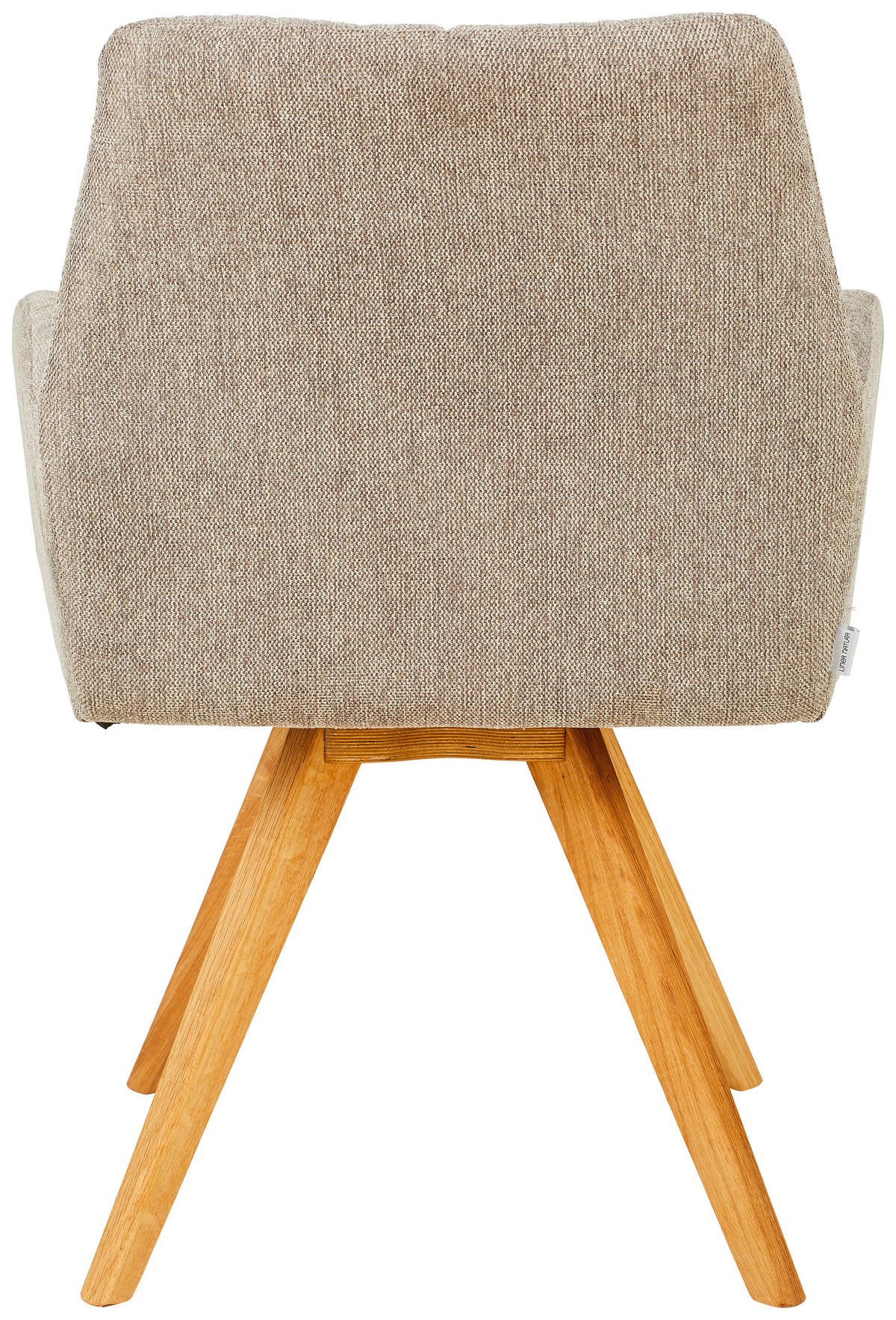 STOLICA SA RUKONASLONOM  sivobraon       - boja hrasta/sivobraon, Konvencionalno, drvo/tekstil (62/87,5/68,5cm) - Linea Natura